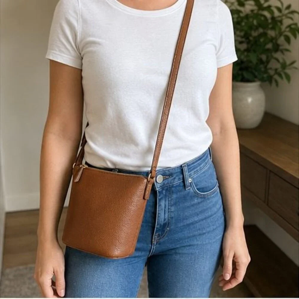 Forest Pebbled Crossbody Bag